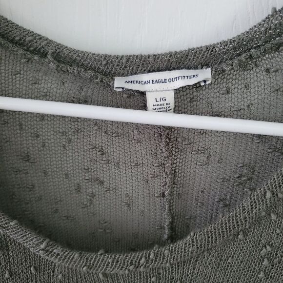 American Eagle Lightweight Sweater Olive Green Size Large - Picture 2 of 8